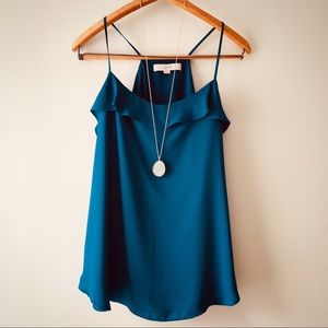 🌞LOFT Ruffle Strappy Cami w/ slight racerback🌞